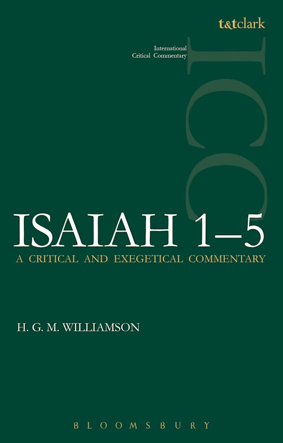 Isaiah 1-5 (ICC): A Critical and Exegetical Commentary: International