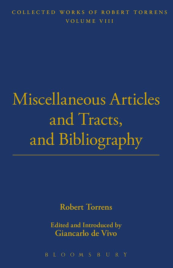 Miscellaneous Articles and Tracts and Bibliography cover