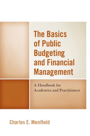 The Basics of Public Budgeting and Financial Management cover