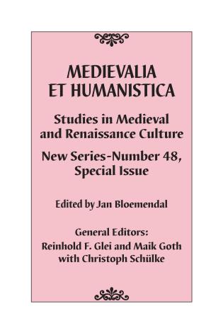 Medievalia et Humanistica, No. 48  cover