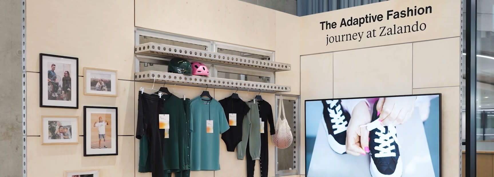 Adaptive fashion display featuring accessible clothing