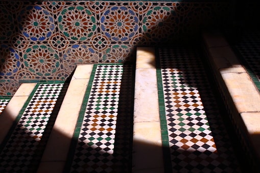 tiled stairs