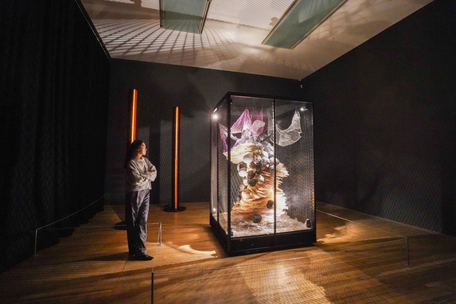 “Lines of Power”, 1983 and “the Bride”, 1988 by Liliane Lijn at Electric Dreams, Tate Modern. Image credit: amer ghazzal.