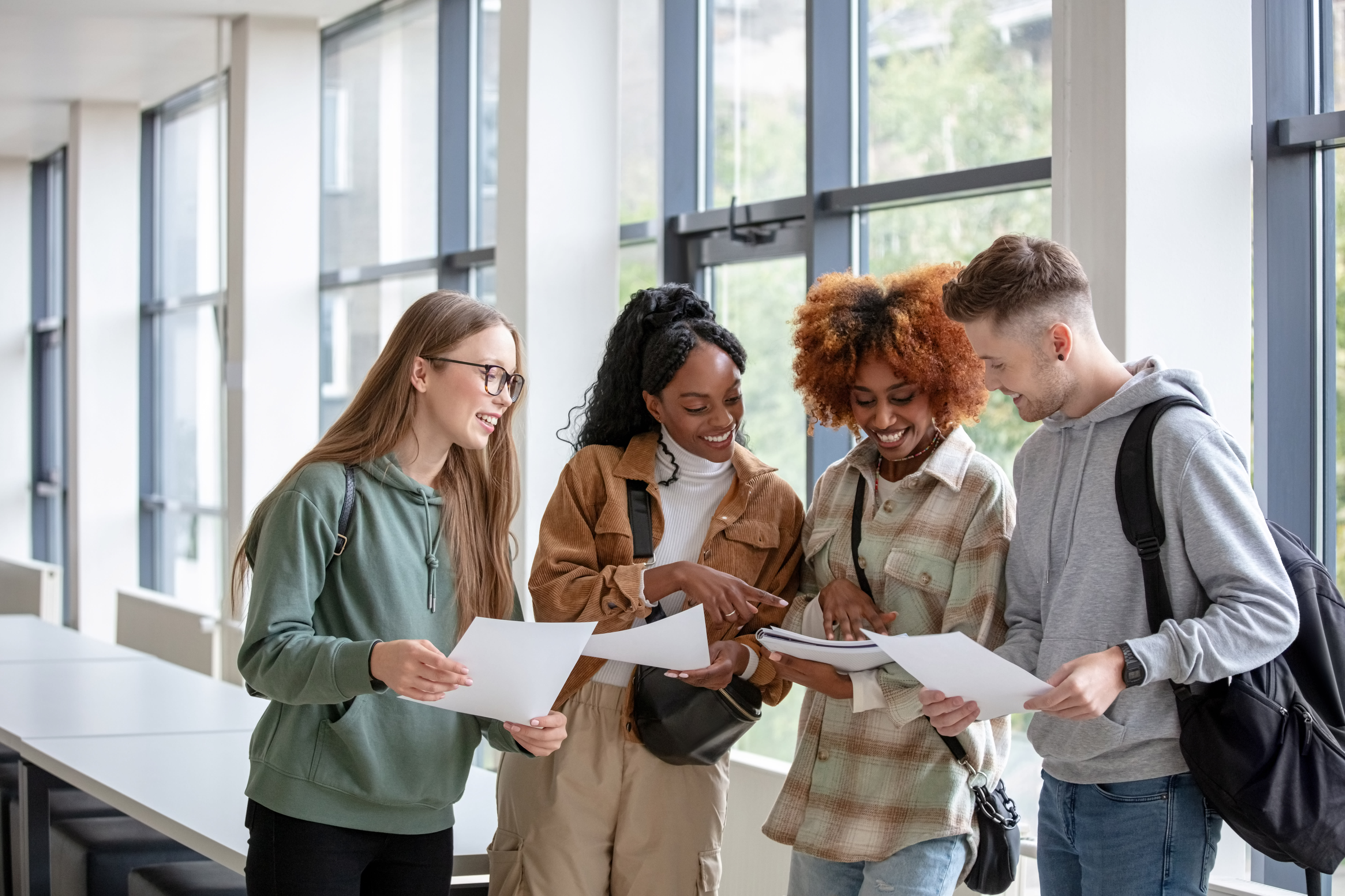 University students discussing exam results (Getty Images)