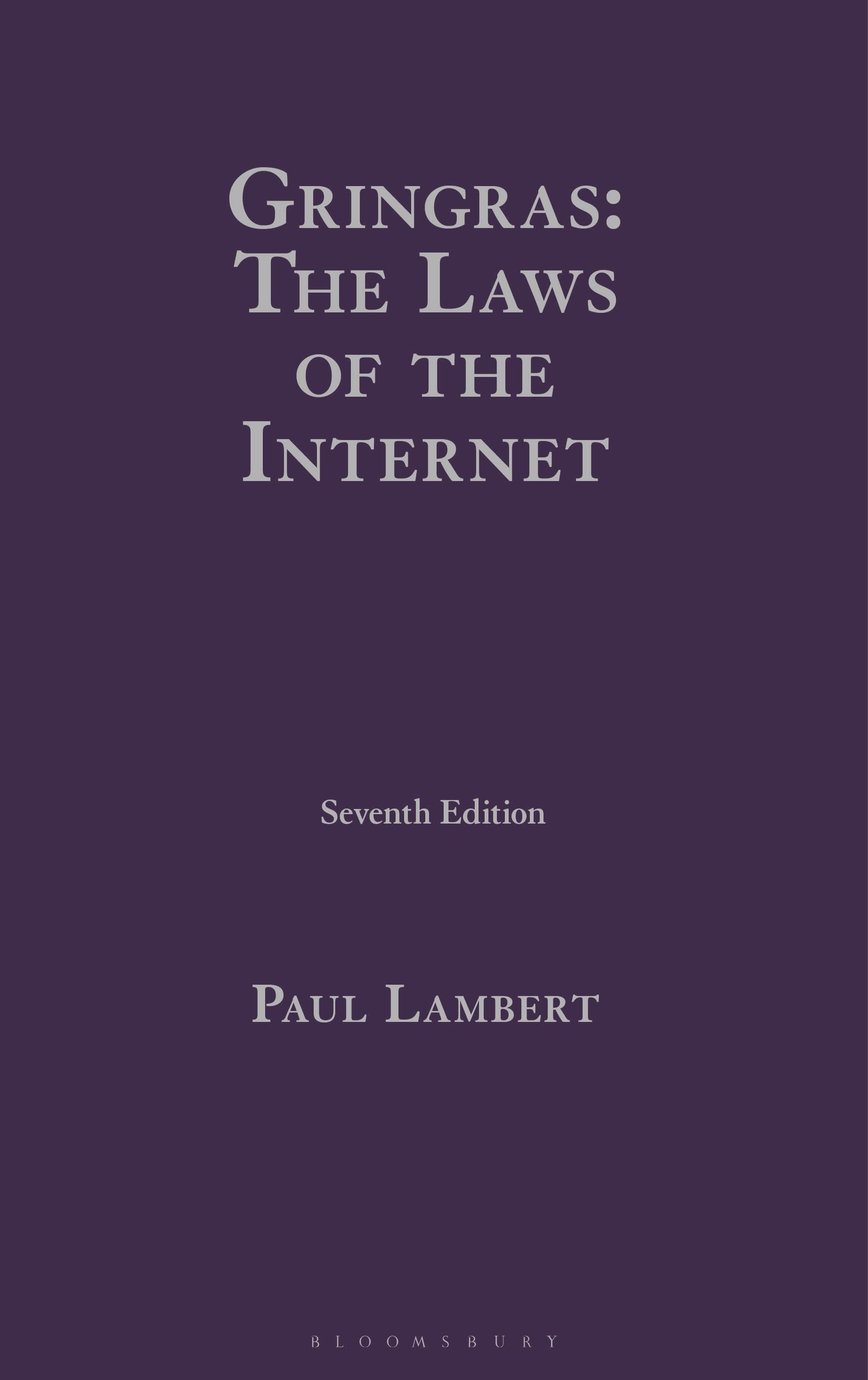 Gringras: The Laws of the Internet book cover