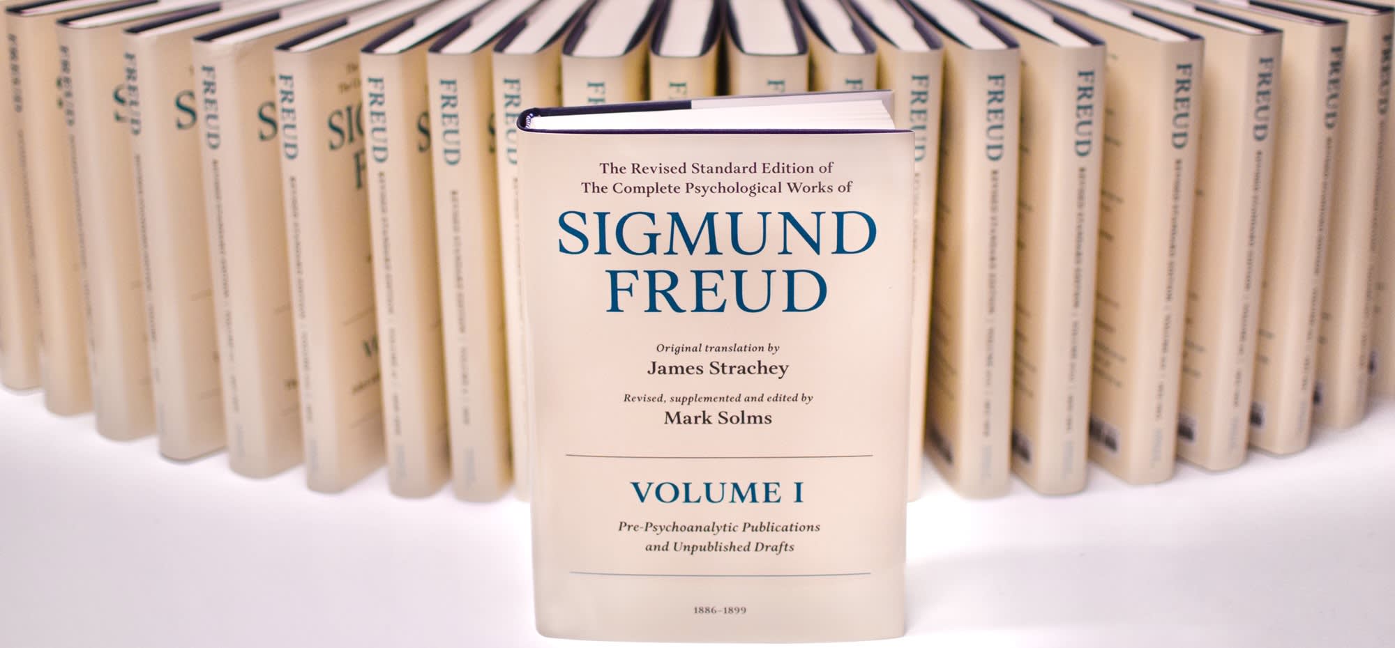 Image of the tomes ofThe Revised Standard Edition of the Complete Psychological Works of Sigmund Freud
