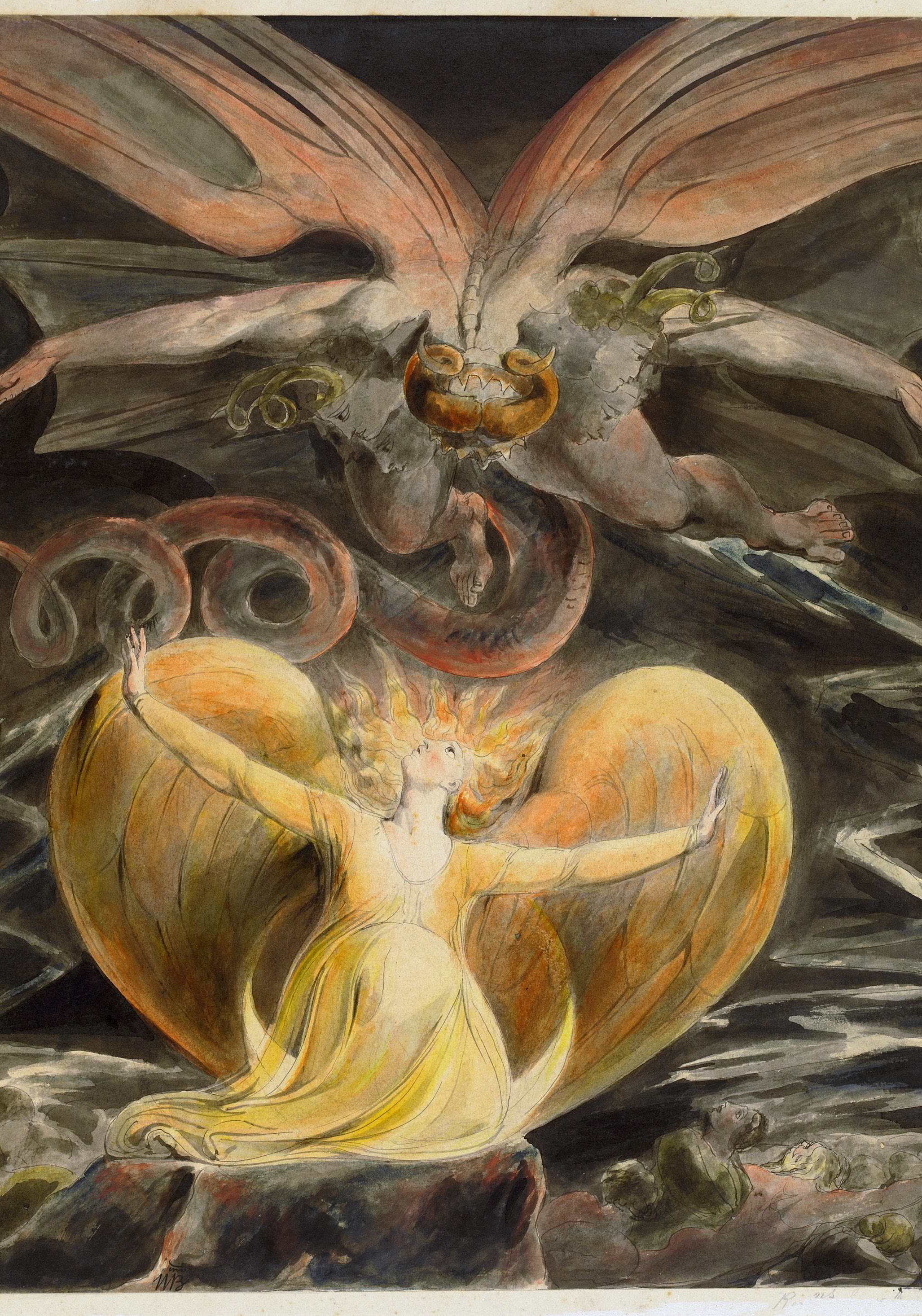 The Great Red Dragon and the Woman Clothed with the Sun, by William Blake (Wikimedia Commons)