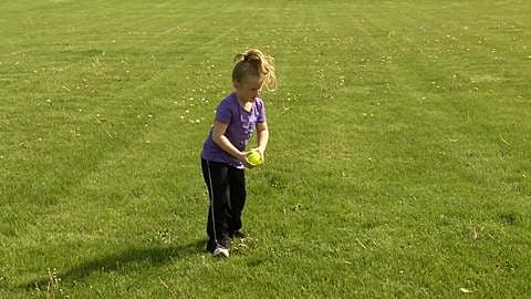 Young Girl Throwing, Real Time