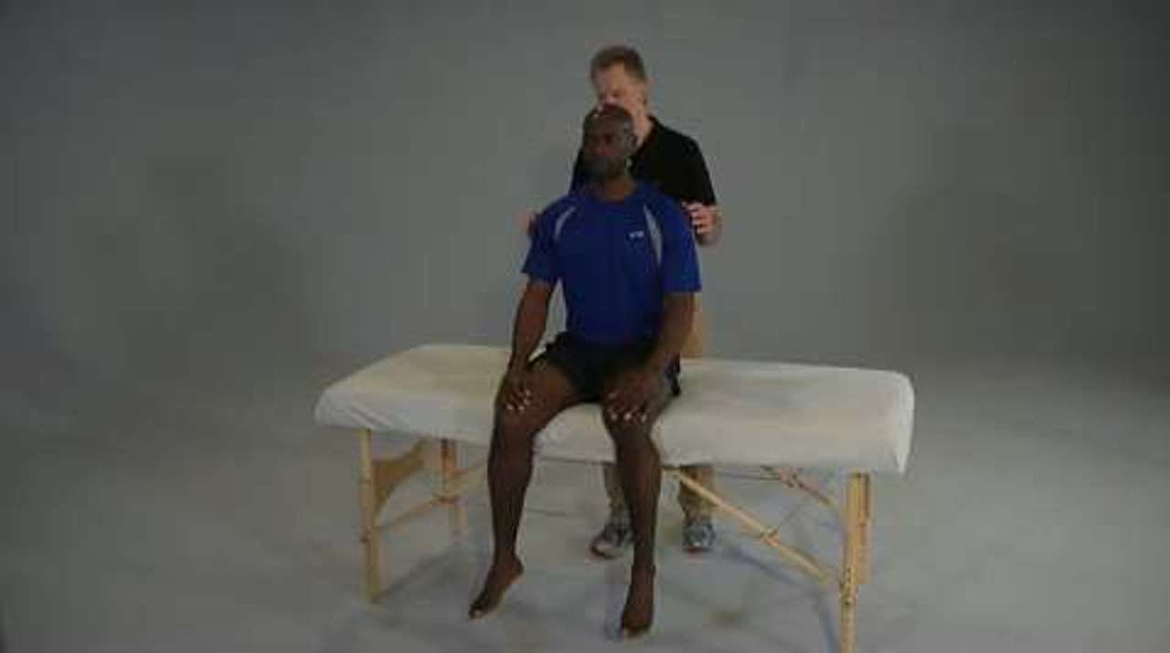 Oblique Abdominal Muscles Partner Stretch, Seated