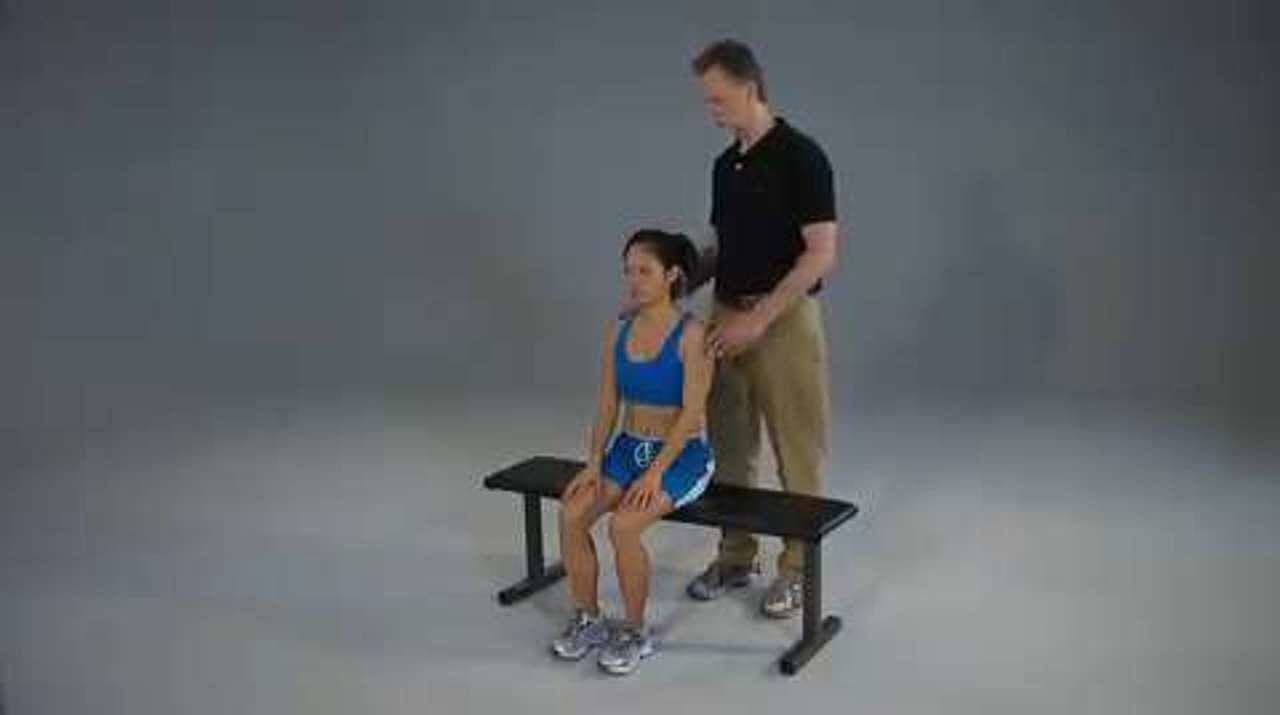 Levator Scapulae Partner Stretch, Seated