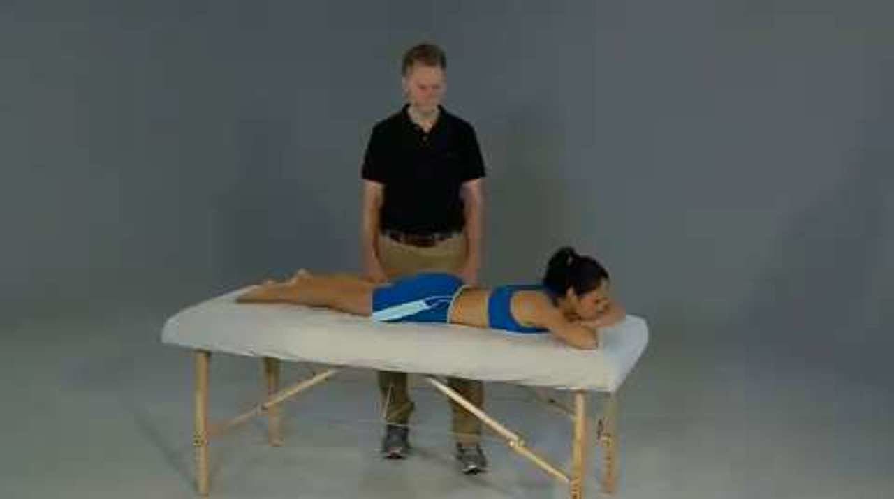Psoas Partner Stretch, Prone
