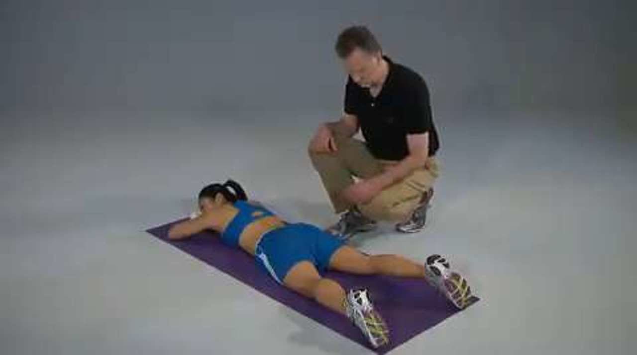 Medial Hip Rotators Partner Stretch, Prone