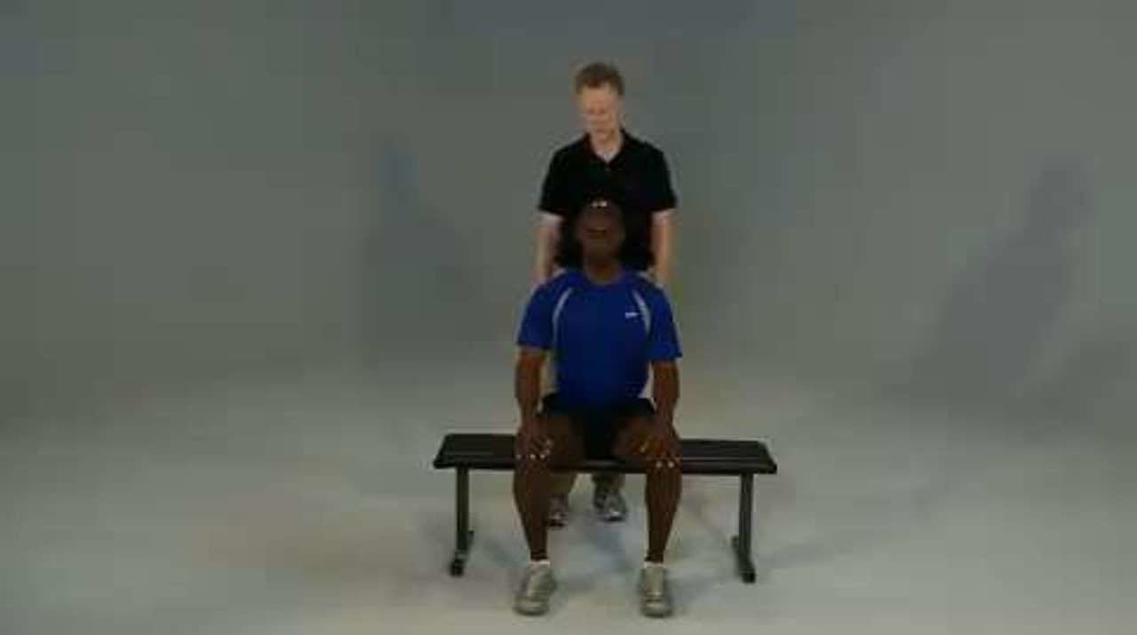 Latissimus Dorsi Partner Stretch, Seated