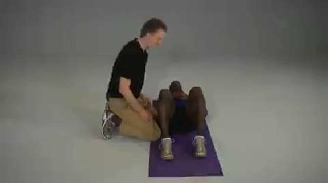 Hip Abductors Partner Stretch, Supine on a Mat