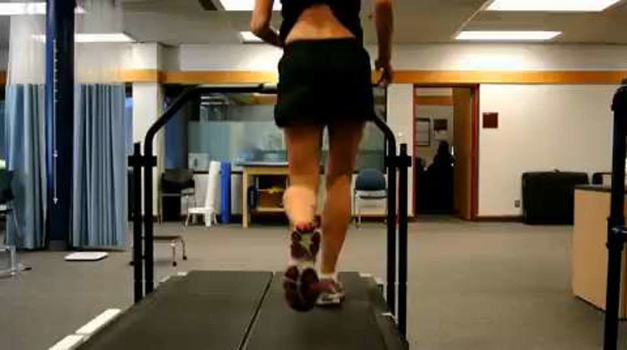 Typical hip mechanics, posterior view