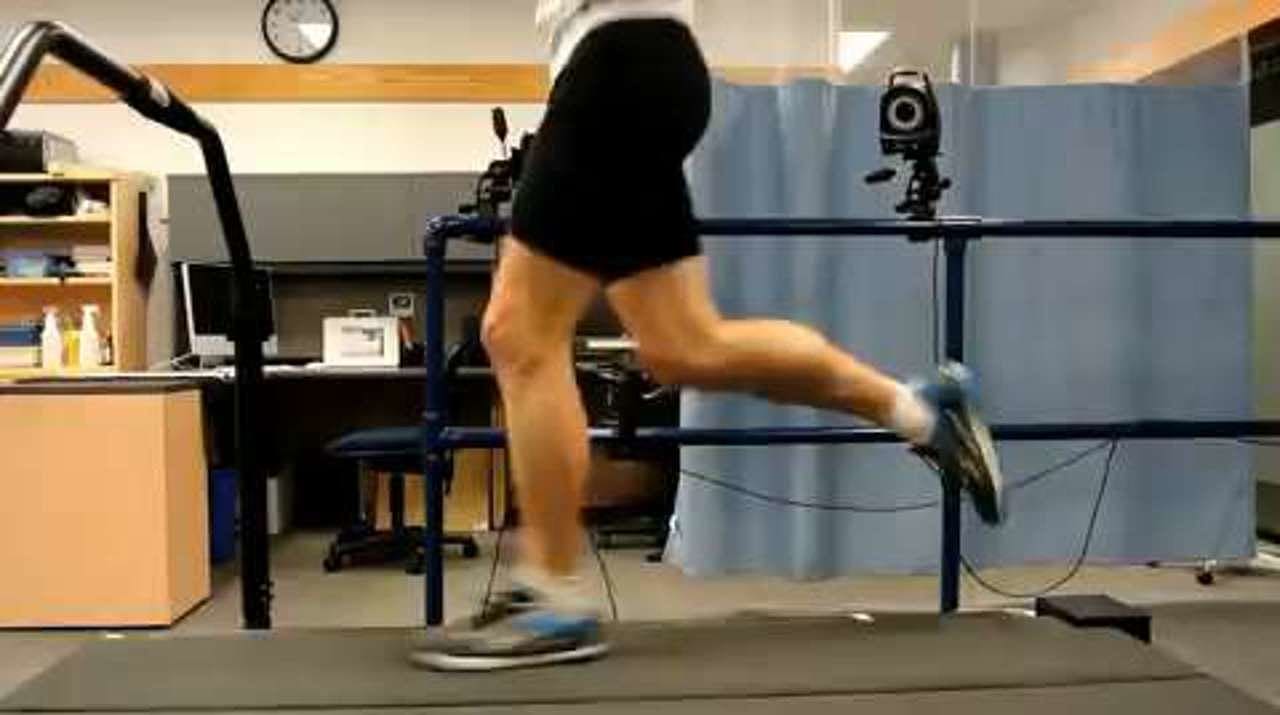 Typical knee mechanics, sagittal view