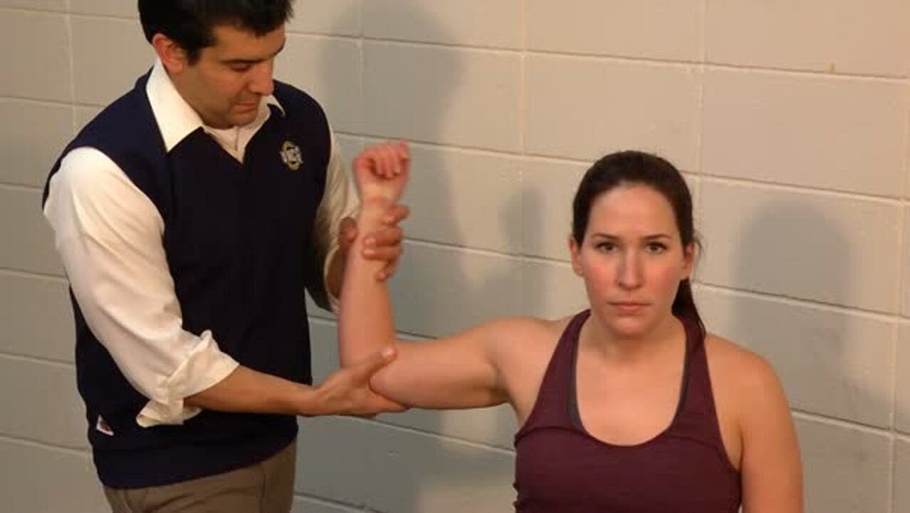 Moving valgus stress test