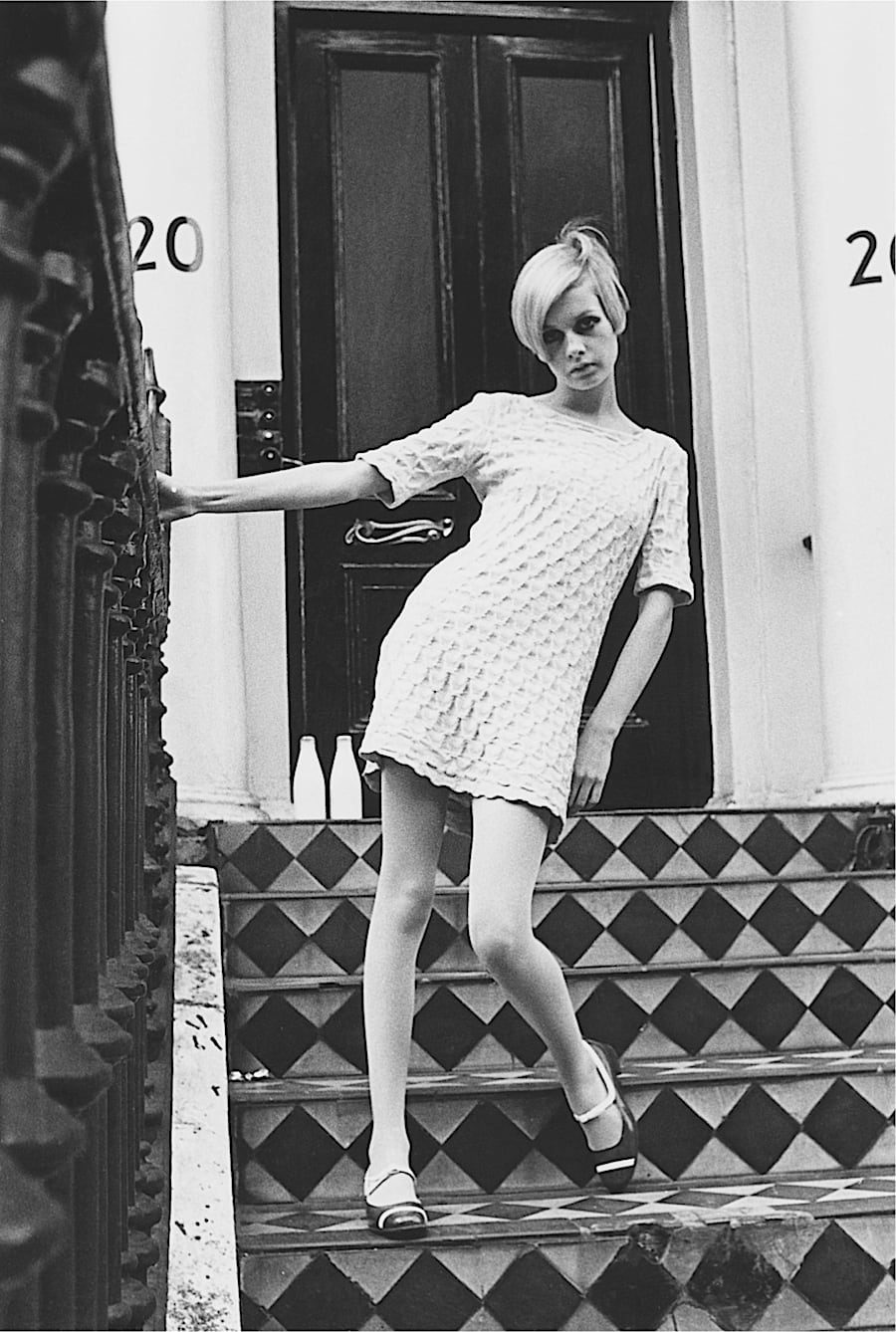 English model Twiggy in a mini-dress, London, 6 August 1966. (Photo by Popperfoto via Getty Images/Getty Images.)