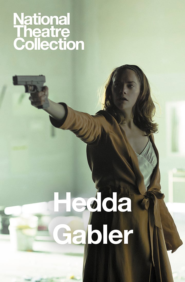 Ruth Wilson holding a gun starring in the title role of Hedda Gabler, a production recorded for the National Theatre