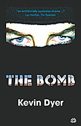 The front cover of The Bomb by Kevin Dyer with a person in a balaclava