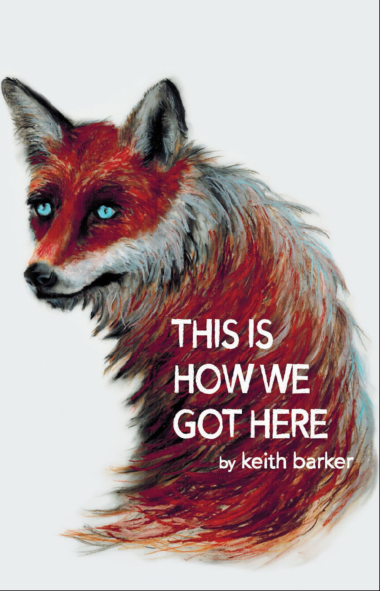A painted fox appears on the front cover of This is How We Got Here by Keith Barker