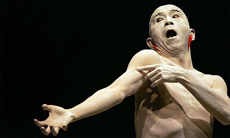 A Japanese Butoh dancer