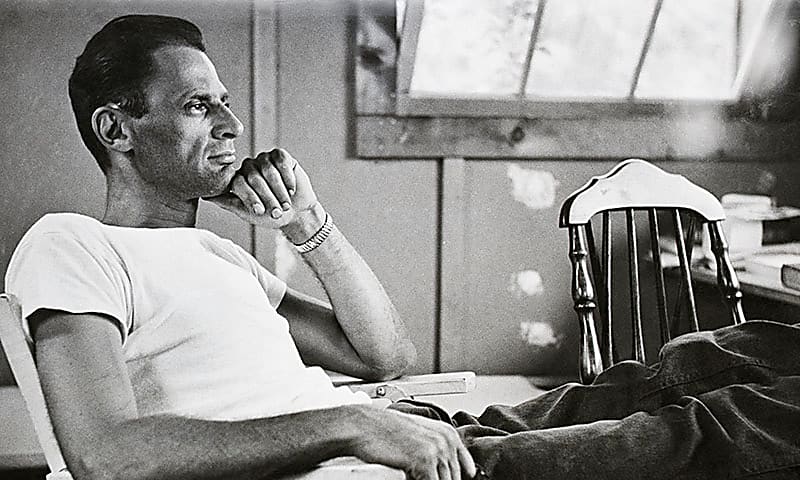 Black and white photograph of Arthur Miller