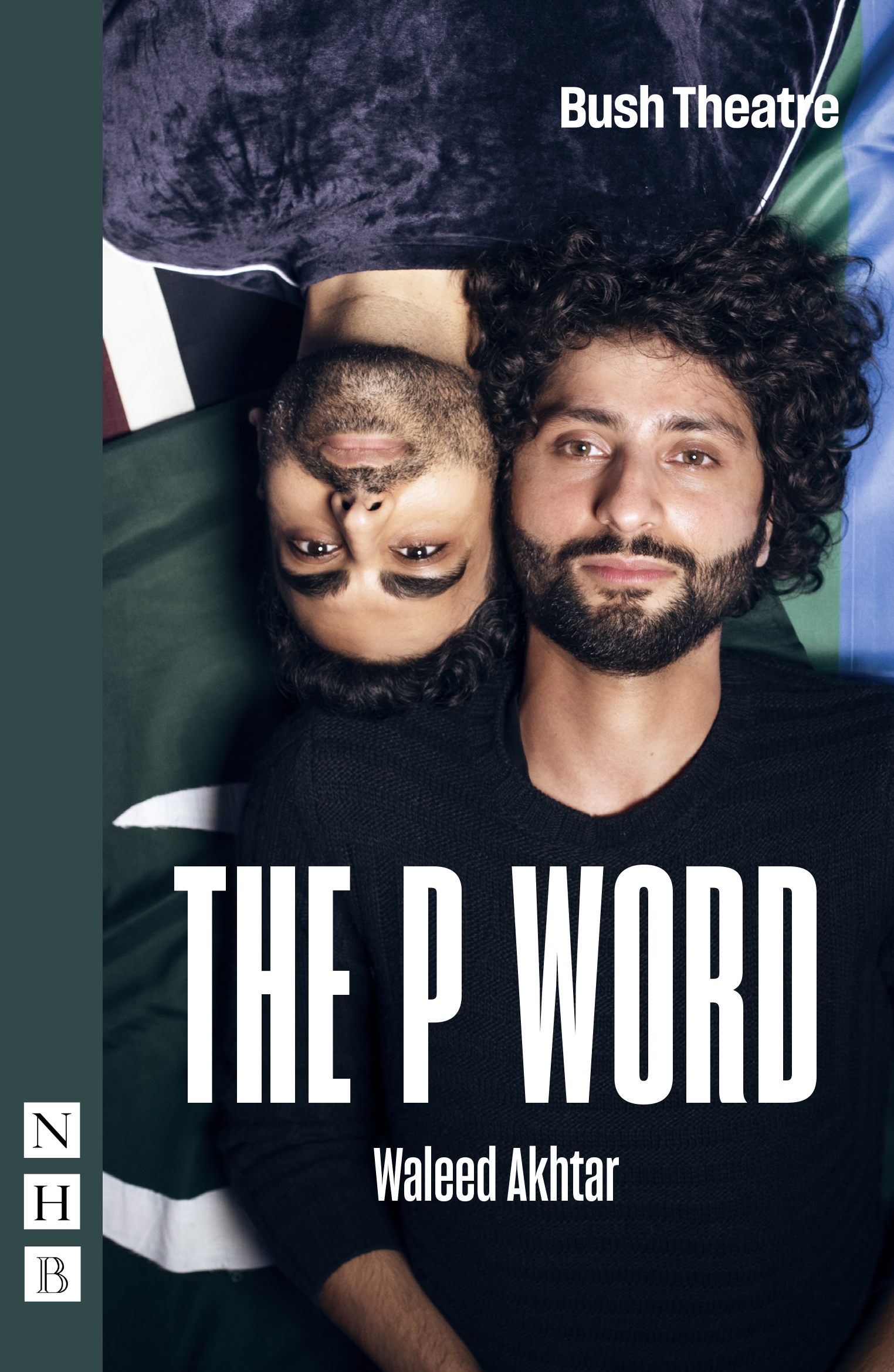 Heads of two men laying next to the other on the cover of The P Word