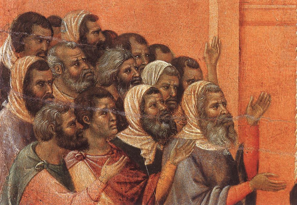 This image shows Christ Accused by the Pharisees (Duccio di Buoninsegna) (Artist).