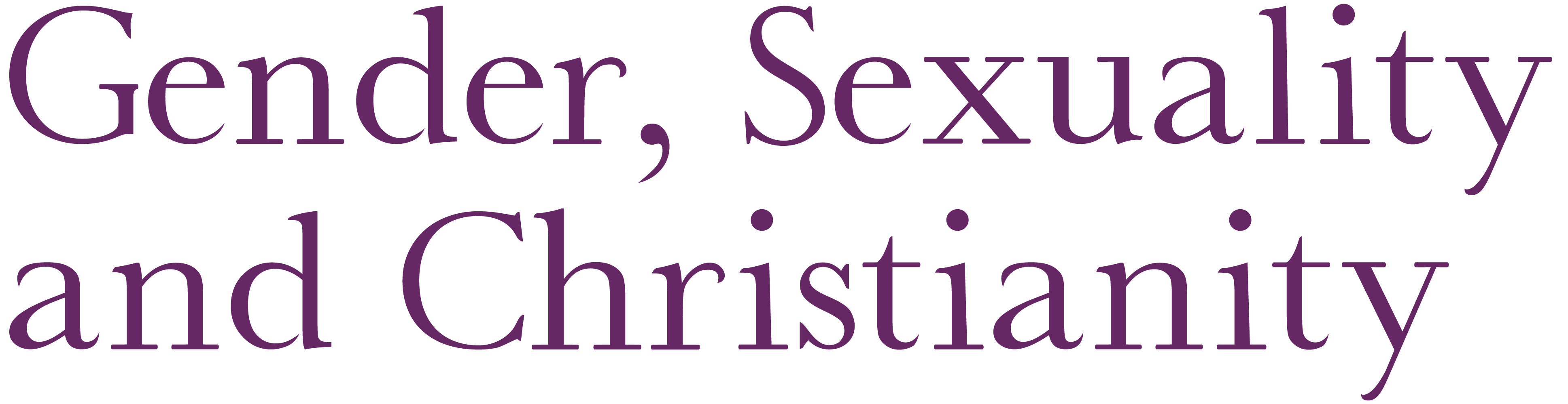 Gender, Sexuality and Christianity collection logo