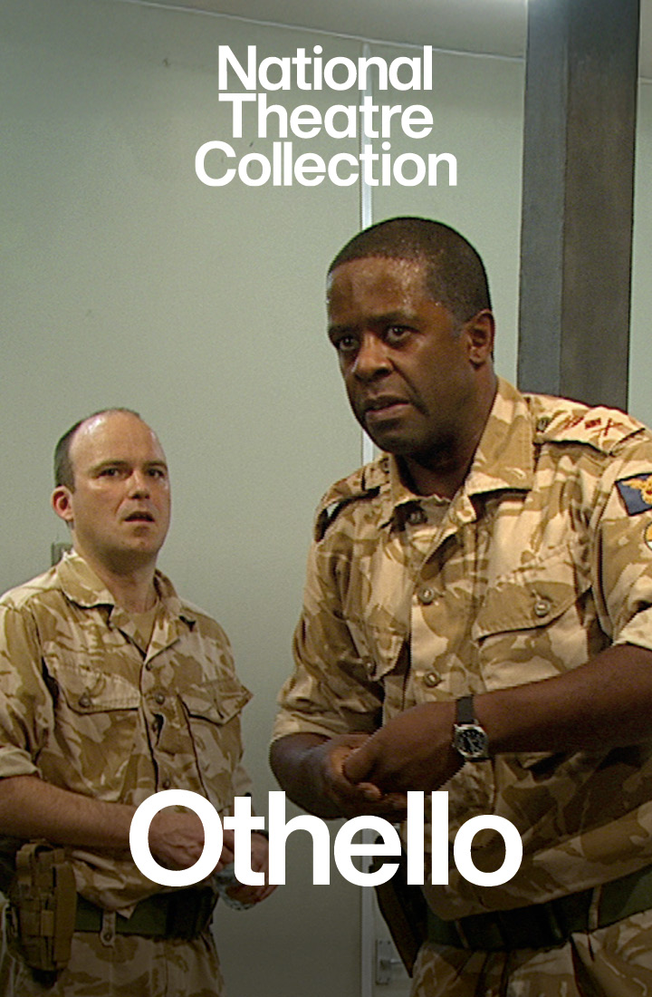 Rory Kinnear starring as lago with Adrian Lester in the title role in Othello, a production recorded for the National Theatre