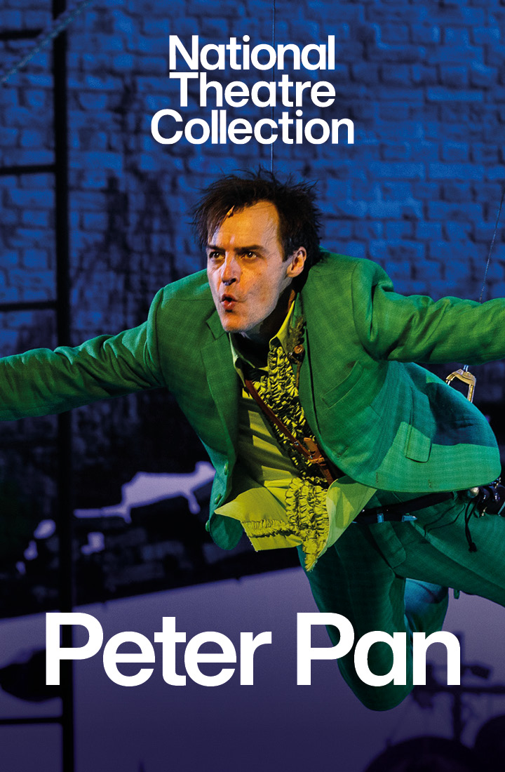 Paul Hilton as Peter and Madeleine Worrall as Wendy in Peter Pan directed by Sally Cookson, a production recorded for the National Theatre