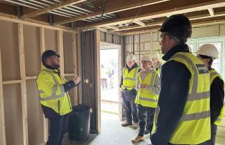 Building the future: carpentry students visit live Bloor Homes development at Thurston