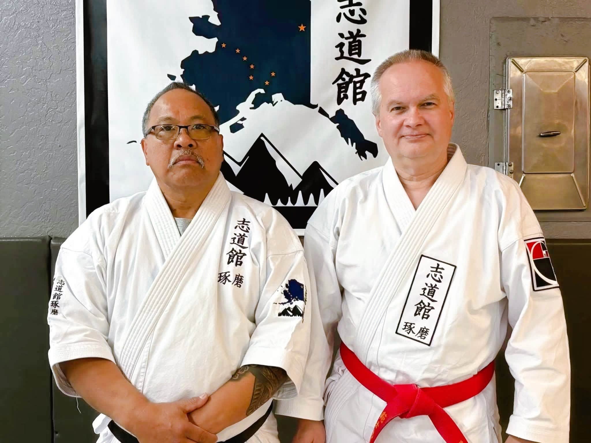 Ray Purugganan and Sensei Allen Mayne at Kenai Shidokan, 2026