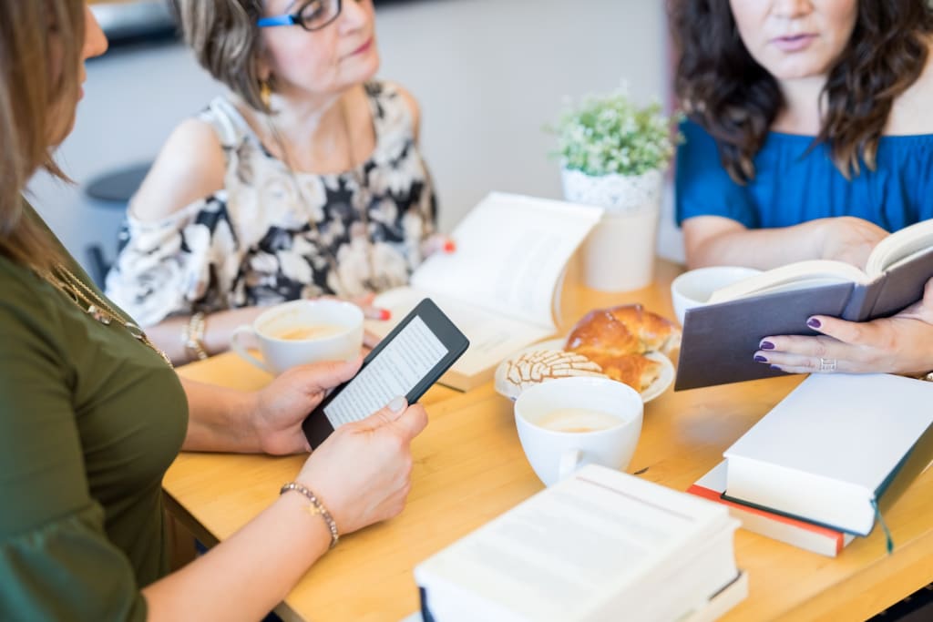 book club with ereader and novels great beta readers