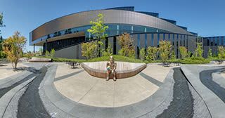 Take a virtual stroll through the LeBron James Courtyard