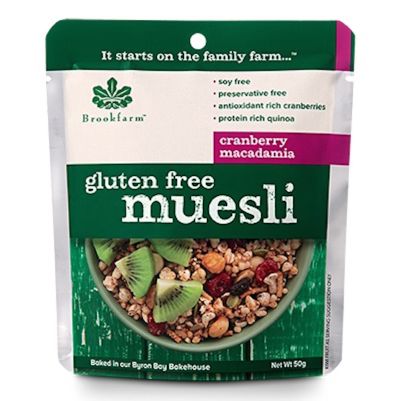 Brookfarm Gluten Free Sachet with Cranberry 50g