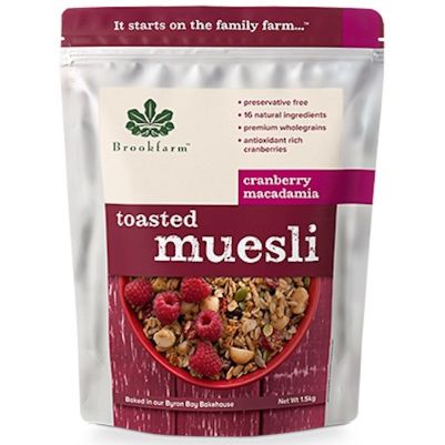 Brookfarm Toasted Muesli with Cranberry 1.5kg (WA)