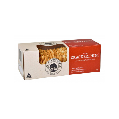 Valley Produce Crackerthins Plain 100g (WA)