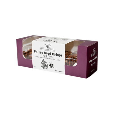 Valley Produce Co. Seed Crisps Fig & Olive 170g (WA)