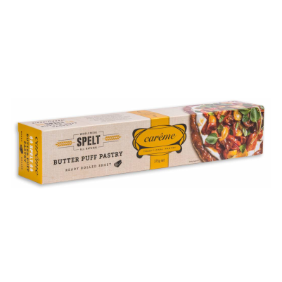 Carême Spelt Wholemeal Butter Puff Pastry 375g (WA)