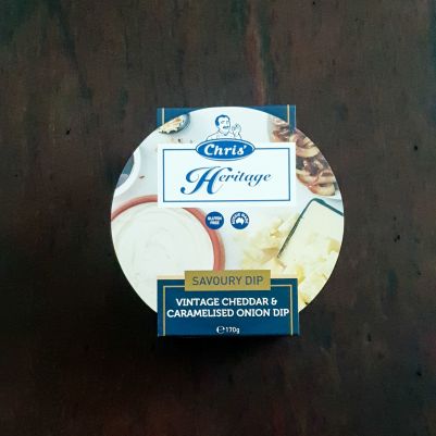 Chris’ Heritage Vintage Cheddar & Caramelised Onion Dip 170g (WA)