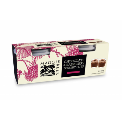 Maggie Beer Chocolate & Raspberry Dessert Pots 160g (WA & QLD)