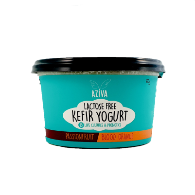 Aziva Lactose Free Kefir Yoghurt Passionfruit & Blood Orange 425g