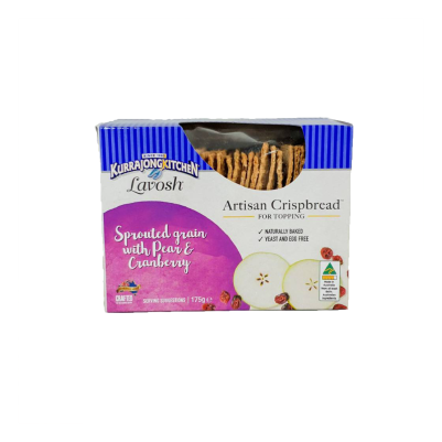 Kurrajong Kitchen Artisan Sprouted Grain with Pear & Cranberry