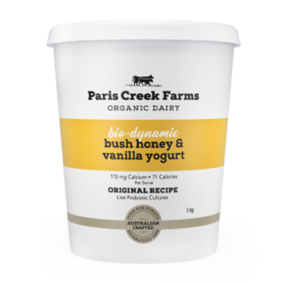 Paris Creek Farms Bush Honey & Vanilla Yoghurt 1kg (WA)
