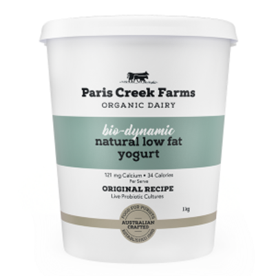 Paris Creek Farms Bio-Dynamic Natural Low Fat Yogurt 1kg (WA)