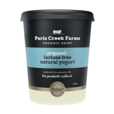 Paris Creek Farms Organic Lactose Free Natural Yogurt 500g (WA)