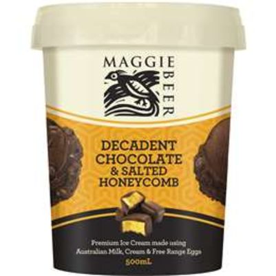 Maggie Beer Decadent Chocolate & Salted Honeycomb Ice Cream 500ml (WA & QLD)
