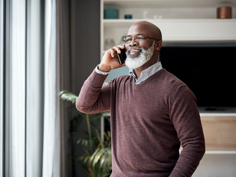 man talking on the phone